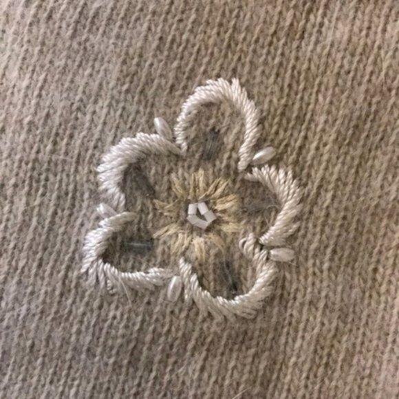 Vintage I B Diffusion Vintage Beaded & Embroidered Sweater Womens Medium - Picture 5 of 8